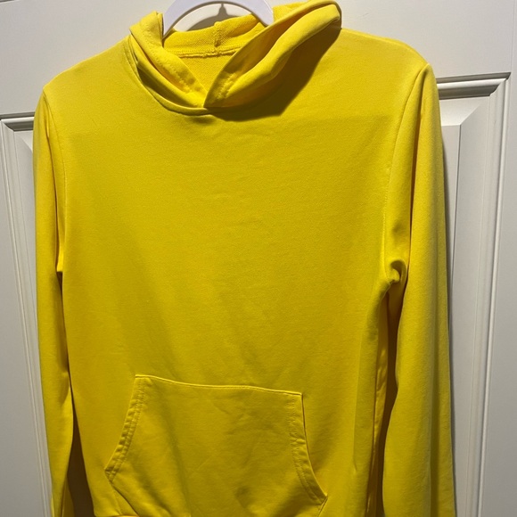 Spring & Gege Bright Yellow Front Pocket Pullover Women’s Hoodie ( S ) - Picture 2 of 8